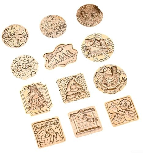 Artistic Christmas Tree and Snowflake Wax Seal Stamps Perfect for Winter Crafting (23)