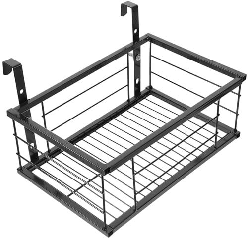 GLEAVI Balkon Pflanzenhalter Hängeregal aus Eisen Metall Aufbewahrungshalter für Blumentöpfe Robust Wetterfest 30x20x12cm Geeignet für Fensterbank und Zaun