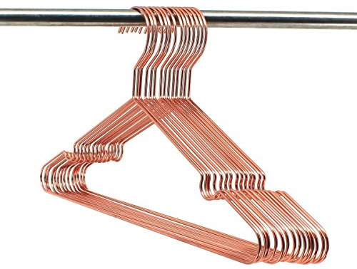 Koobay 13 Children Rose Copper Gold Shiny Metal Wire Top Clothes Hangers for Shirts Coat Storage & Display (10)