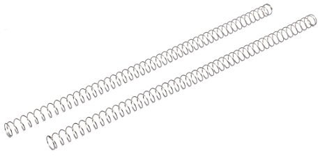 sourcing map 0,8mmx12mmx305mm 304 Edelstahl Druckfedern Silberton