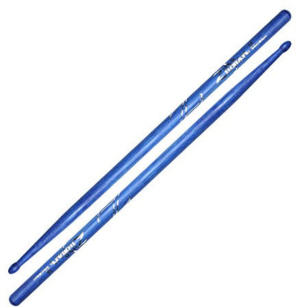 Zildjian 5A Hickory Drumsticks - Wood Tip - Blue