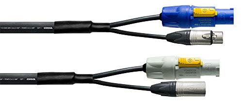 CORDIAL - Cable DMX XLR 5 puntos + PowerCON 5 m