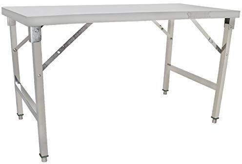 Beeketal 'BA150-70K' Edelstahl Küchen Arbeitstisch klappbar mit 170 kg Tragkraft und justierbaren Stellfüßen, Abmessung Klapptisch aufgebaut (L/B/H): ca. 1500 x 690 x 800 mm