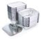 Miamex Lote de 100 bandejas de aluminio desechables con tapa para transportar alimentos, congelar, cocinar (250 ml)