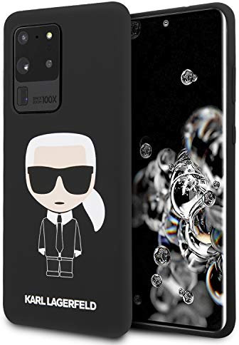 KARL LAGERFELD Silicone Iconic Hülle KLHCS69SLFKBK für S20 Ultra G988 schwarz