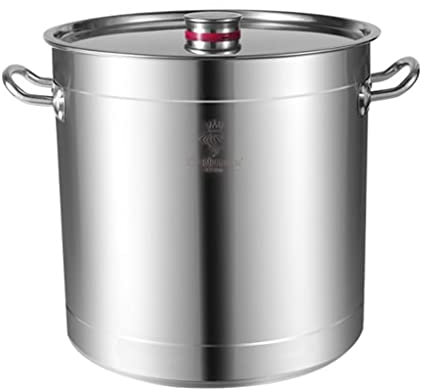 TGBYW Stock Pot,Lagertopf, Kommerzieller/Haushaltend Dicker Edelstahl-tiefer Suppentopf Mit Deckel Für Gasherd/Induktionskocher (12-80L) (Size : 40L)