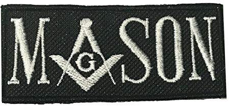 Smartbadge® Masonic Mason Square And Compass Embroidered Sew/Iron on Patch Badge (A)