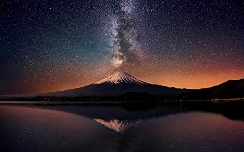 YHHAW Snow peak mountain and starry night view puzzle,jigsaw puzzle,Wooden Puzzles,1500 piece jigsaw puzzles for adults