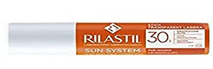 Rilastil Sun System - Barra solar transparente SPF 30 para zonas sensibles, protección alta, resistente al agua, 4 ml