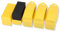 X AUTOHAUX 4pcs Voiture Pneu Roue Pansement Applicateur Tampons Cirage avec Couvercle Jaune