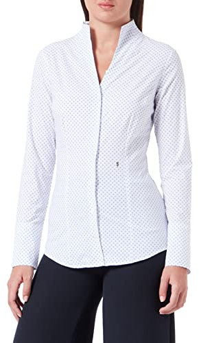 Seidensticker Damen Bluse - Fashion Bluse - Regular Fit - tailliert - Stretch - Hemd Blusen Kragen - Bügelleicht - Langarm,Weiß,40