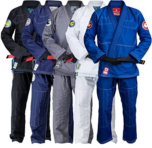 Gold BJJ Aeroweave Jiu Jitsu Gi - Ultra Lightweight BJJ Gi - Sanforisierte, brasilianische Jiu Jitsu Uniform für Herren