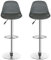 Tabourets de Bar Lot de 2 pivotant- Lot de 2 chaises de Bar réglable,Réglable en Hauteur et Rotative à 360°，Robuste et Ultra Silencieux-Gris-2pc