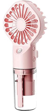Folpus Portable Misting Fan, Water Spray Mist Fan Personal Mister Sprayer Fan Mini Mister Fan, Pink
