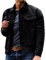 Mens Corduroy Button Down Shirts Cowboy Western Work Tactical Jackets Long Sleeve Casual Loose Retro Distressed Washed Shackets Jackets with Pockets Black