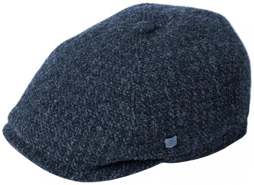 Failsworth Hudson Harris Tweed Ballonmütze Kariert - Anthrazit