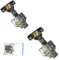 Pack 2 Bisagras cazoleta recta 35mm para cocina y muebles, con base reguladora y con clip 110º de apertura