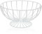 Versa Frutero Blanco Metal Cerámica Acero 26,5 x 13,5 x 26,5 cm