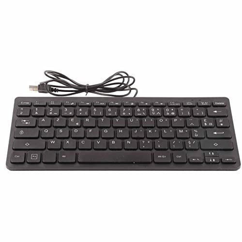 Tbest Clavier Muet Ultra Fin Filaire - Mini Interface USB, 78 Touches pour Ordinateur Portable et de Bureau - Petit Format Linguistique