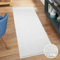 carpet city Teppich-Läufer Kurzflor Flur - Weiß - 80x300 cm - Teppiche Fransen Boho-Style - Einfarbig - Schlafzimmer, Wohnzimmer