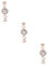 Holibanna 3piezas Reloj Digital De Mujer Rhinestones Elegante Reloj De Cuarzo Rosa Dorado Decoración De Muñeca para Ocasiones Especiales