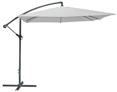 Meublorama Parasol déporté carré gris clair 250x250cm