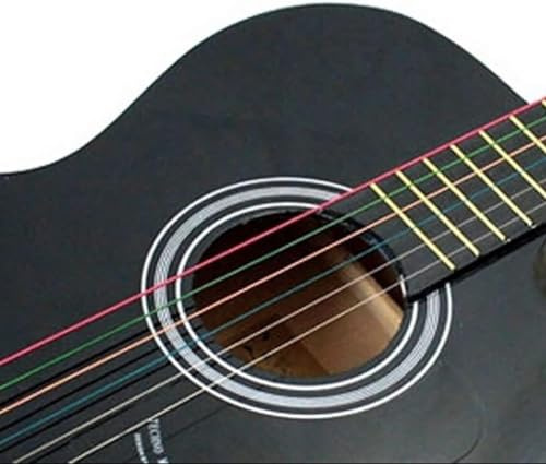 6 cuerdas de acero de colores arcoíris para guitarra de 6 cuerdas, cuerdas de guitarra, cuerdas de guitarra acústica, cuerda de acero de repuesto para guitarra acústica, cuerdas de guitarra acústica,