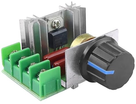 JUCHRZEY AC 220V 2000W Regolatore di tensione SCR 25A Dimmer dimmer con manopola di controllo Modulo regolatore di tensione elettronico Regolazione del regolatore di velocità ad alta potenza