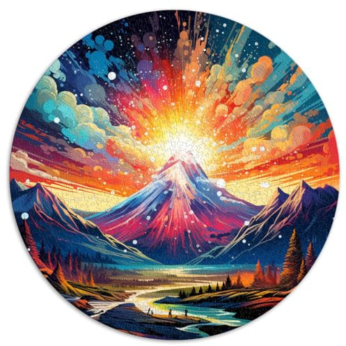1000-teiliges Puzzle für Erwachsene, „Berg der Träume“, runde Puzzles, für Erwachsene und Kinder ab 12 Jahren, Papppuzzle, Lernspiel für Erwachsene und Kinder, Größe: 67,5 x 67,5 cm