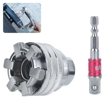 XCRPRT Outil de Clé à Douille Universelle Multifonction, Clé à Douille Universelle Réglable, Super Douilles pour Outil de Réparation Professionnel Métrique 3/8, Outil D'entretien Universel