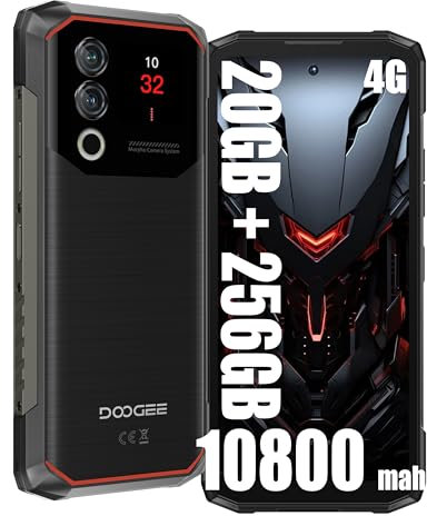 DOOGEE Blade 10 Max 4G Rugged Smartphone, 10300mAh / 18W Batteria, 20GB + 256GB, 6.56'' HD+, 50MP AI Fotocamera + 8MP, Android 14 Cellulare Impermeabile, NFC IP68 Nero