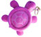 Porte-clés en forme de tortue en peluche - Décoration tortue éclairée dans le noir - Pendentif tortue à suspendre - Décoration en forme d'animal tortue, violet, Refer to description