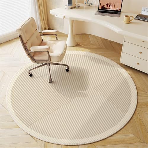 Odot Runde Bodenschutzmatte Bürostuhl, Bürostuhl Unterlage Diverse Größen Schreibtischstuhl Unterlage rutschfest Bodenschutzmatte Gaming Teppich für Hartböden Büro (Kreis,140cm)