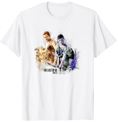 The Last of Us Part II Iconic Abby Ellie Watercolor Floral T-Shirt