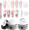 Sularpek 2 x15 ml Solid Builder Gel for Nails, 3D Nail Gel, Non-Stick Solid Sculpture Builder Gels, 3D Sculpting Nail Gels for Nail Extensions, Repair, Nail Art Design(Clear/White)