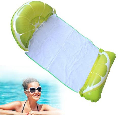 Teksome Poolschwimmer für Erwachsene,Schwimmschwimmer für Erwachsene | Lounge Chair Pool Rafts | Fruchtförmige Poolliege, Floatie Drifter Chair, Wasserhängematte, Schwimmbecken, Wasserspielzeug für