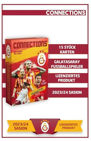 Jungengel Galatasaray Sammelkarten 2023/24 Meisterschaft - 15 Fußballkarten Set GS Cimbom, Türkei Süper Lig Champions Limitiert mit Sonderkarten