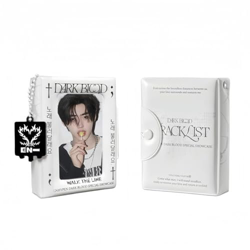 Kpop ENHYPEN Album Fotokarten-Halter, weißer Binder, EN Merch Cards Book, geeignet für 5,1 x 7,6 cm – 6,3 x 8,9 cm, CPP-Tasche, keine Säure, kein PVC