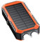 Solar Power Bank, Power Bank, 20000mAh, Hand Crank External Battery Pack with Built-In Cables, Cell Phone Charger, SOS Strobe Flashlight for Hiking, Home, and Survival Use, 17.32x8.83x4.22cm