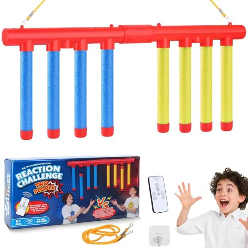 Bukbas Catching Sticks Game, Drop It Catch It Reaction Game, 2 Player Drop Sticks Hand Speed Challenge Games, Fun Family Party Garden Games, Christmas Birthday Gifts