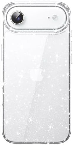 JETech Glitzer Hülle für iPhone Air, Durchsichtig | Glitzerndes Design, Stoßschutz, Transparente Rückseite, Stilvoller Look