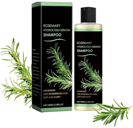 Rosemary Hydrolyzed Keratin Shampoo, Rosmarin Shampoos, Natürliches Verdickendes Und Stärkendes Shampoo Mit Hydrolysiertem Keratin Gegen Dünner Werdendes Haar Und Haarausfall Für Frauen Und Männer (1)