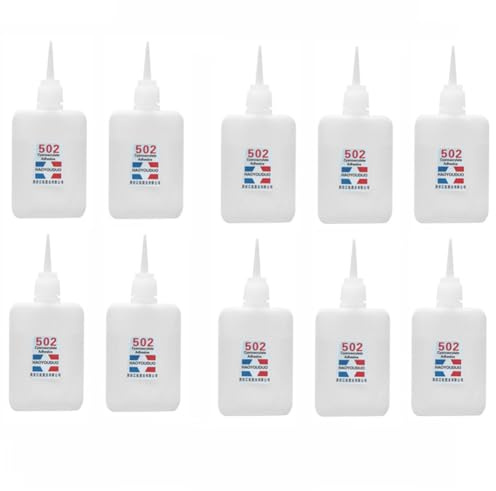 502 Super Holzleim, 40 ml, Sofort schnelltrocknender, starker Klebstoff für Metall, Holz, Kunststoff, Leder und Gummi, universeller wasserfester Klebstoff (10pcs)