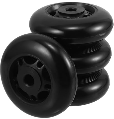 Fitnessgeräte Ersatzrollen 4 Stück, Innendurchmesser 8mm, PP Schwarz