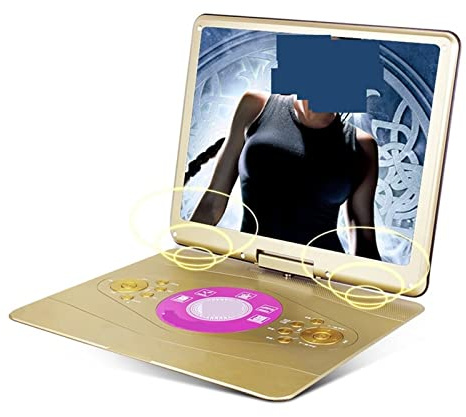 Lettore DVD portatile, HD LED 14 schermo 20 pollici DVD EVD Player Super Slim Game Home Portable Moving 3D Disc Video Machine Altoparlante TV