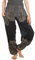 Lofbaz Damen Haremshose Yogahose Pumphose Hippie Hose Boho Kleidung Festival Outfit Sommerhose Leicht Sommer Hosen - Floral 3 Schwarz XL