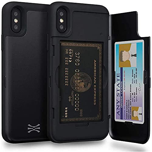 TORU CX PRO Cover Portafoglio Progettata per iPhone X/iPhone Xs Custodia con Porta Carte - Nero