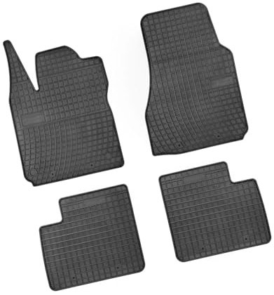 Bär-AfC RE03350 Gummimatten Auto Fußmatten Schwarz, Erhöhter Rand, Set 4-teilig, Passgenau für Renault Twingo Typ 2 Baujahr 2007 bis 2014