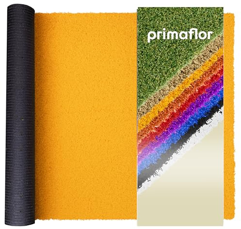 Primaflor Kunstrasen Fun4You | 200 x 100 cm | Gelb | 12 mm | UV-stabil | wasserdurchlässig | Rasenteppich für Außenbereich | Outdoor-Bodenbelag als Bootsdeckbelag & für Sport