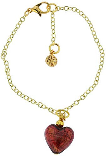 Glass Of Venice Murano Glas Herz Bettelarmband - Rot
